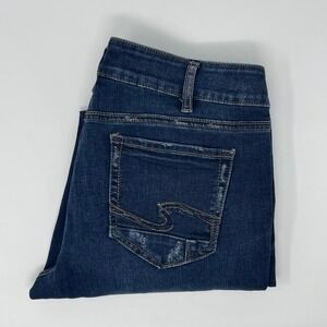 Silver Jeans Co Elyse Straight Leg Dark Wash Denim Jeans W31 L30 L03403SSG334
